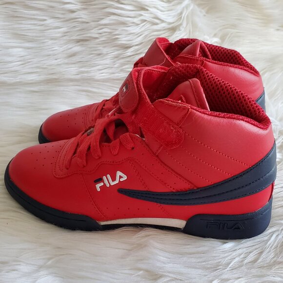 Fila Big Kids Red/Blue High-Top Embroidered Sneaker SZ 6 - Picture 5 of 10